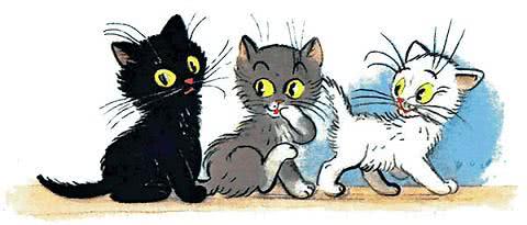 сказка Три котёнка Сутеева