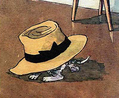 шляпа лежит на полу