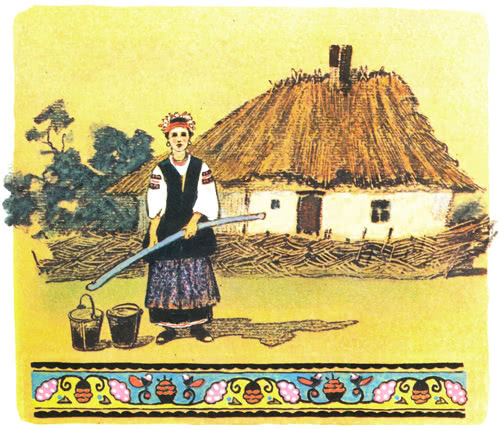Старикова дочка и старухина дочка - украинская народная сказка